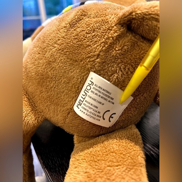 EUC Kellytoy plush stuffed animal Monkey brown beige large multicolored - Picture 7 of 8